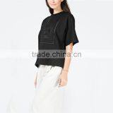 Black Logo Pique Boxy T-shirt Made in Peru t Shirts thumbnail-4