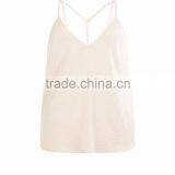 Custom Design Harness Front Pyjamas Cami Top Matching Shorts Sleeveless Shell Pink Satin V Neck Sleepwear thumbnail-4