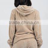 Custom Women Tracksuit Hoodies and Pants High Quality Velvet Tracksuit thumbnail-3