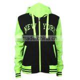 NY Printed Applique Zip Hood Fleece Hoodies Sweatshirts thumbnail-2