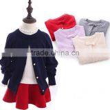 S65650A Casual Pure Cotton Kids Korean Long-sleeved Knitted Cardigans thumbnail-1