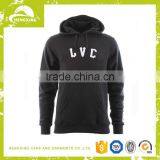 Black Cotton Cheap Custom Made Embroidered Hoodies thumbnail-1