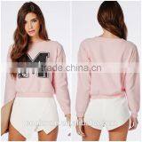 100% Cotton Cropped Sequined Plain Hoodies Wholesale Long Sleeve Bulk Hoodies thumbnail-1