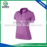 Stripes Ladies Golf Shirts Dry Fit Polyester/spandex Blend Material thumbnail-1