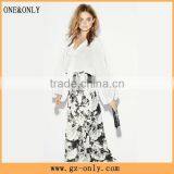 Floral Printed Wide Leg Maxi Pants for Middle Age Woman thumbnail-1