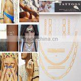 New Fashionable Removable Waterproof Metallic Temporary Tattoo Sticker For Women thumbnail-1