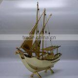 Noble Customized Made Real Golden Plated Arab Dhow For Office Decoration Gift