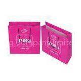 Laminated Gift Recycled Paper Bags With Crushing Surface , Red