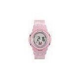 Personalized Pink Strap Four Leaf Clover LCD Digital Wrist Watch Ladies / Women thumbnail-1