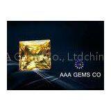 Light Yellow Princess Square Moissanite 1 Carat 6mm For Ring