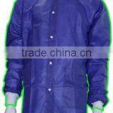 Nonwoven White Button Lab Coat / Cotton Collar/knitted Cuff thumbnail-1