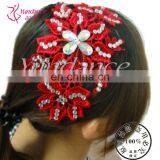 H-01 Applique Custom-made Hair Accessories With Rhinestones for Ballroom Dance Dress Latin Dance Dress thumbnail-3