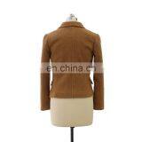 Women Soft High Quality Winter Double Breasted Wool Jacket thumbnail-3