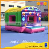 Colorful balloon theme trampoline inflatable jumping bouncer for kids