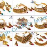 Bollywood Style Kundan Necklace Set-2018 Bollywood Fashion Bridal Jewelry Set- Bridal Jewellery-Indian Designer Necklace Set thumbnail-2