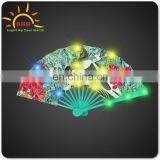 Hot Selling Flashing Folding Fans Neon Party Favors Hand Fans Bulk ,light up Hand Fan