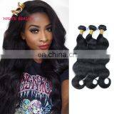 Factory price 100% brazilian human virgin 9A grade hair weaving in body wave style raw unprocessed hair