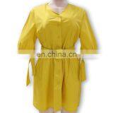 LAITE D2150 Autumn Women Causal Dresses Ladies Solid Color Short Sleeve Casual Dress With Belt thumbnail-2