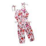 Girl Full Flower Design Jumpsuit Baby Sleeveless Summer Romper 2Colors 5Size for 2-7T thumbnail-3