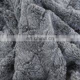 New Luxury Grey Color pv Fur Minky Brushed Double Plush Throw Blanket thumbnail-6