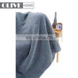China Gold Supplier Warm Soft Plain Patchwork Suede Fleece Blanket With Sherpa Back Throw Custom Printed Sherpa Blankets thumbnail-4