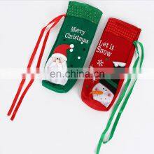2020 Snowman Party Ornament Champagne Red Wine Bottle Covers Bag for Christmas Decor Home Navidad thumbnail-1