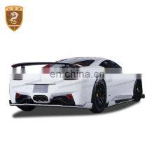 Auto Veloc Style Carbon Fiber Rear Spoiler Front Lip Side Skirts Body Kit For Ferrari 458 Italia thumbnail-4
