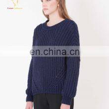 Толстая вязаная женская пуловерная кофта 5GG. Модный вязаный трикотаж thumbnail-3