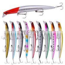 18.4cm 24.5g 10 Colors 3D Bionic Eyes Saltwater Fish Baits With Treble Hooks Quivering Minnow Bait Fishing thumbnail-1