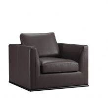 LS1607-36 Modern Stainless Steel Frame Feet Fabric or Genuine Leather Upholstered Sofa Livingroom Sofa Office Sofa thumbnail-3