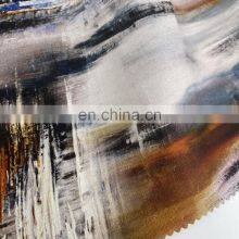 Monet Sunset Pattern Digital Printing High Quality Pure Linen 100 Linen Fabric thumbnail-3