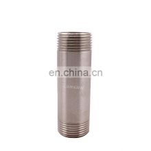 Stainless Steel Decoration Malleable Iron Fittings Sockets Long Double Male Thread Pipe Nipple 6\