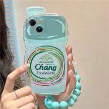 Wholesale Silicone Mint Green Drink Bottle For I Phone 8Plus Case For Apple 11/12Promax Bracelet Full Package X Soft 13/14 Women thumbnail-1