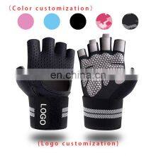 2022 Hot Sale Weight Lifting Gloves Half Finger Fitness Gym Gloves With Wrist Support For Men and Women thumbnail-2