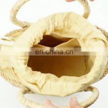 Water Hyacinth Handbag New Arrival Straw Beach Bag Interior With Cotton Lining Vietnam Supplier thumbnail-4