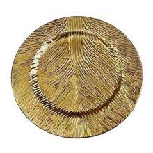 Customized Christmas Decoration Charger Plate Gilded Mat Plate Plastic Under Plates For Party Wedding thumbnail-1
