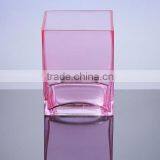 Candy Color Square Glass Cup