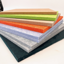 Acoustic Sound Fireproof Polyester Fiber Acoustic Wall Panels With Fabrication Grooving thumbnail-4