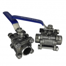 1/2'' 1000PSI 2000Wog CF8 CF8m SS304 SS316 Wcb NPT/BSPT/BSPP Thread Industrial 2PC Stainless Steel Manual Floating Ball Valve thumbnail-1