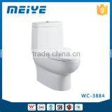 WC-3884 Siphonic One-Piece Toilet With Soft Closing Cover Ramp Down Closer, Water Closet Toilet Bowl thumbnail-1