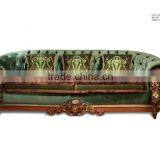 Classic Solid Wood Sectional Sofa Antique European Style Carving Sofa thumbnail-3