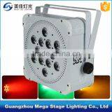 12x6in1 RGBWA UV Battery Stage Light Flat Wireless