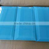 100 x 200 Electric Blue Bevel Glass Tile thumbnail-1