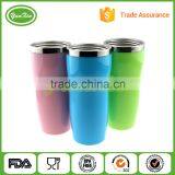 2016 Eco-Friendly Promotional Double Wall Travel Mug With Leakproof Design Lid thumbnail-4