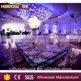 Glass Top Banquet Table Crystal Chandelier Pendant Wedding Table thumbnail-1