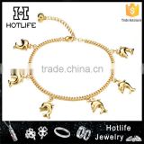 Top quolity low MOQ wholesale gold jewellery dolphin anklet