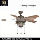 European Style Retro Ceiling Fan Lamp Metal Ceiling Fan Lamp with CE UL RoHS EMC SAA Certificated