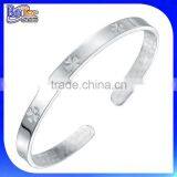 New Arrival!!! Custom Silver Stainless Steel Embroidery Bracelet,Embroidery Cuff Bracelet Wholesale thumbnail-1