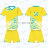 Good Design Custom Top Quality Sublimation Yellow Striped Soccer Jerseys thumbnail-1