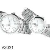 China factory Latest Stainless Steel Valentine Quartz Watch couple watch